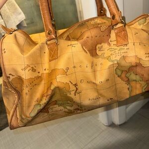 Vintage Map Print Handbag